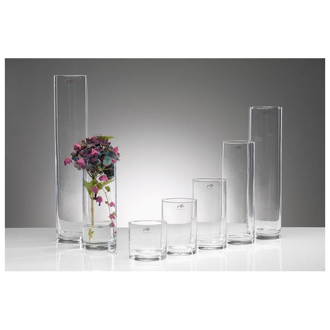 Room Copenhagen 40350800 Brick Art Line Vaso Cilindrico in Policarbonato 8x17 cm colore Trasparente