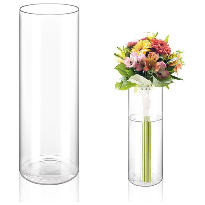 Room Copenhagen 40350801 Wild Flower Vaso Cilindro decorativo in policarbonato 17x8x8 cm colore Trasparente