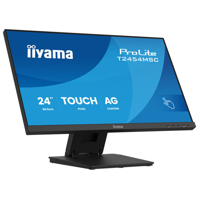 Iiyama T2454MSC-B3AG ProLite Monitor Touch 23.8'' IPS Full HD 1920x1080 10 punti PCAP USB Hub Altoparlanti colore Nero