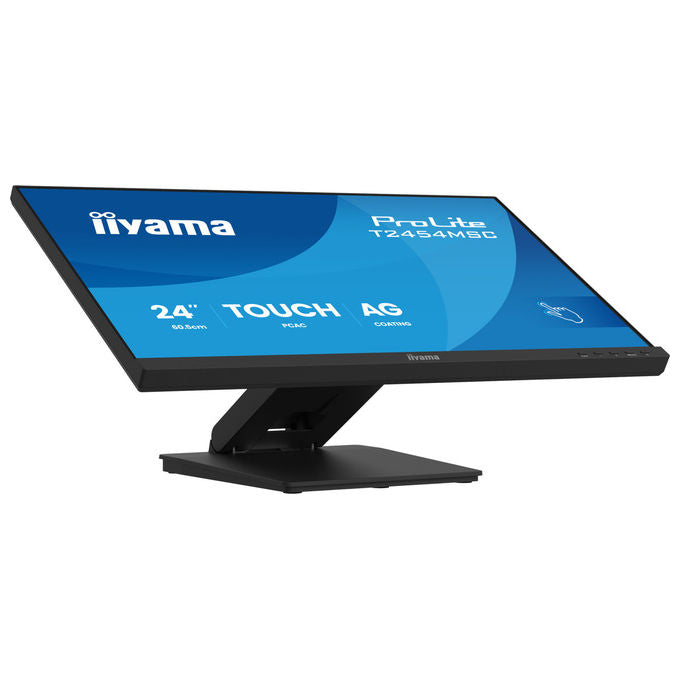 Iiyama T2454MSC-B3AG ProLite Monitor Touch 23.8'' IPS Full HD 1920x1080 10 punti PCAP USB Hub Altoparlanti colore Nero