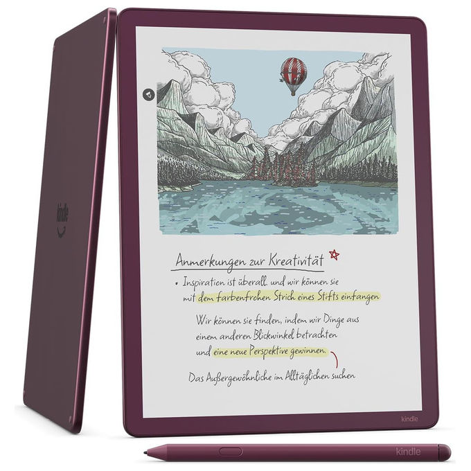 Amazon B0FC1ZVDRM Kindle Scribe Colorsoft E-reader Touch screen E Paper 11'' 64 GB Wi-Fi Bluetooth colore Bordeaux