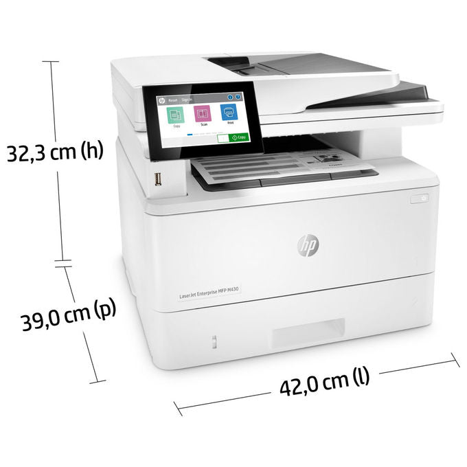 HP 3PZ55A LaserJet Enterprise M430f Stampante Multifunzione Laser Mono 38 ppm A4 Wi-Fi ADF Fronte Retro colore Bianco