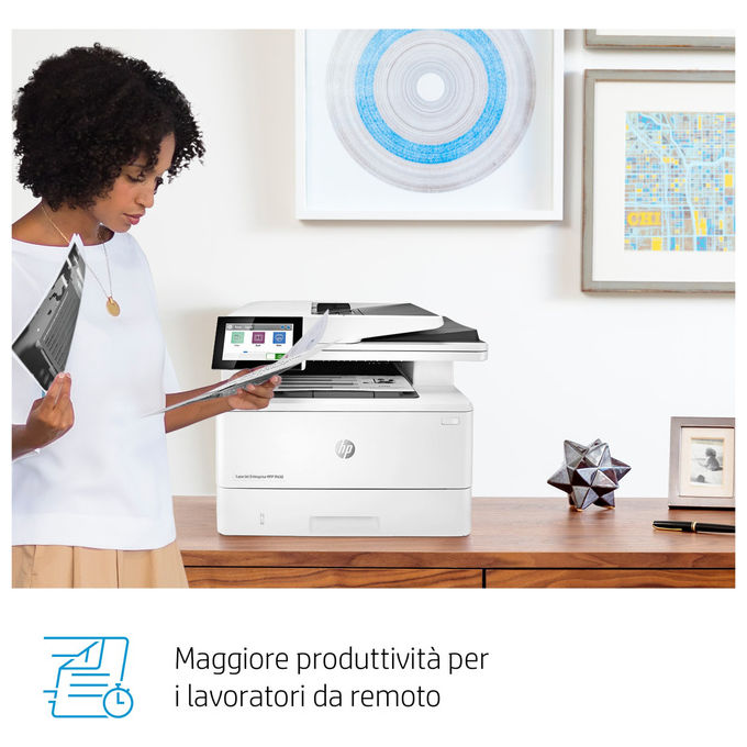 HP 3PZ55A LaserJet Enterprise M430f Stampante Multifunzione Laser Mono 38 ppm A4 Wi-Fi ADF Fronte Retro colore Bianco