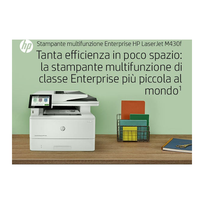 HP 3PZ55A LaserJet Enterprise M430f Stampante Multifunzione Laser Mono 38 ppm A4 Wi-Fi ADF Fronte Retro colore Bianco
