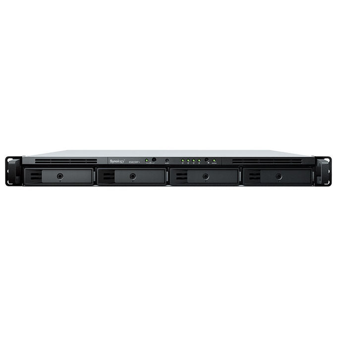 Synology RS822RP+ RackStation NAS Server Rack 1U AMD Ryzen V1500B 2,2 GHz 4 Bay 2 GB DDR4 4 porte LAN Alimentatore Ridondante colore Grigio