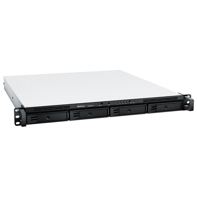 Synology RS822RP+ RackStation NAS Server Rack 1U AMD Ryzen V1500B 2,2 GHz 4 Bay 2 GB DDR4 4 porte LAN Alimentatore Ridondante colore Grigio
