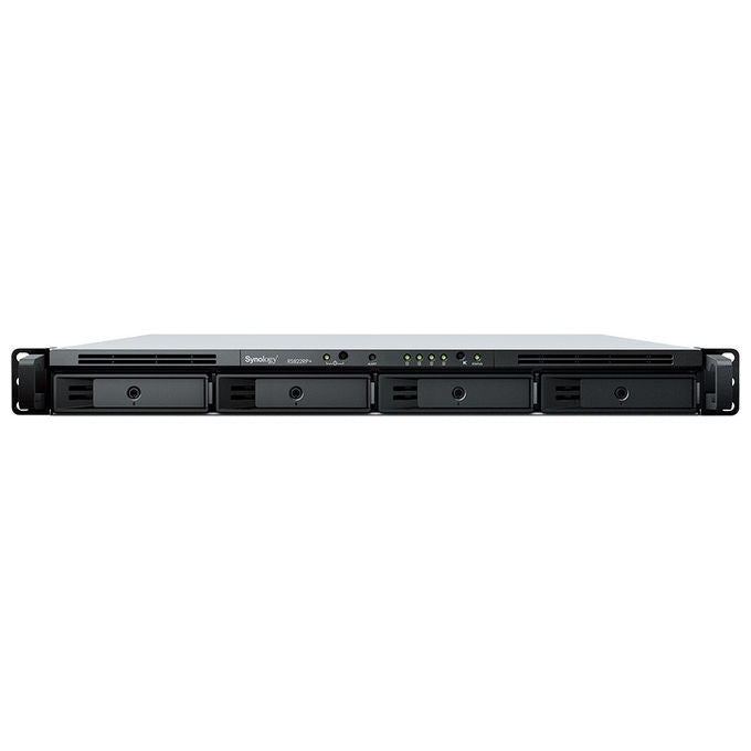 Synology RS822RP+ RackStation NAS Server Rack 1U AMD Ryzen V1500B 2,2 GHz 4 Bay 2 GB DDR4 4 porte LAN Alimentatore Ridondante colore Grigio