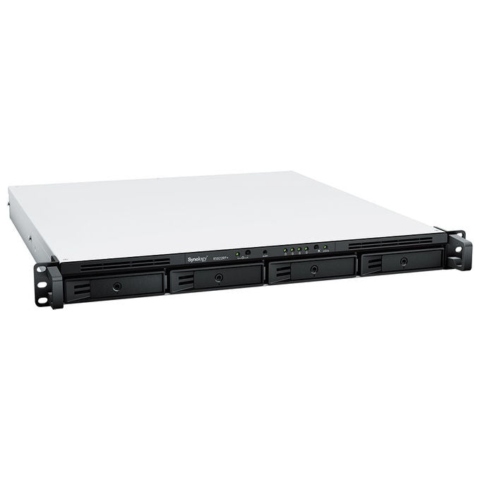 Synology RS822RP+ RackStation NAS Server Rack 1U AMD Ryzen V1500B 2,2 GHz 4 Bay 2 GB DDR4 4 porte LAN Alimentatore Ridondante colore Grigio