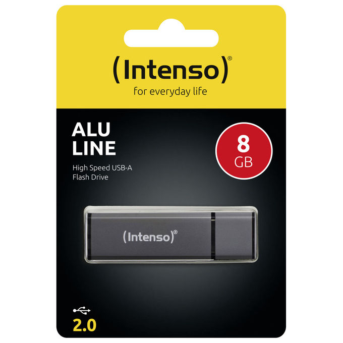 Intenso 3521461 Alu Line Chiavetta USB 8 GB USB 2.0 28 MB-s colore Antracite