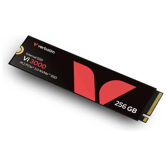 Verbatim 49373 Vi3000 SSD M.2 NVMe PCIe 3.0 256 GB Lettura 3100 MB-s Scrittura 1300 MB-s per PC e Laptop