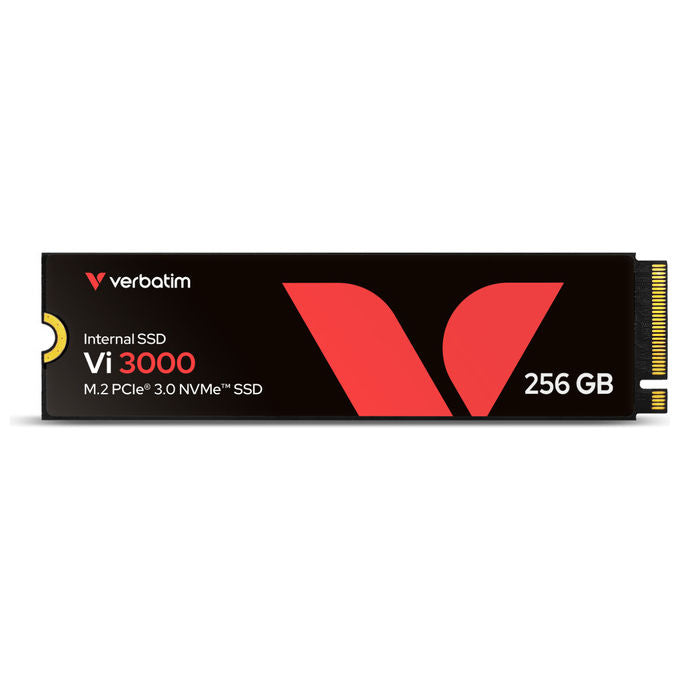 Verbatim 49373 Vi3000 SSD M.2 NVMe PCIe 3.0 256 GB Lettura 3100 MB-s Scrittura 1300 MB-s per PC e Laptop