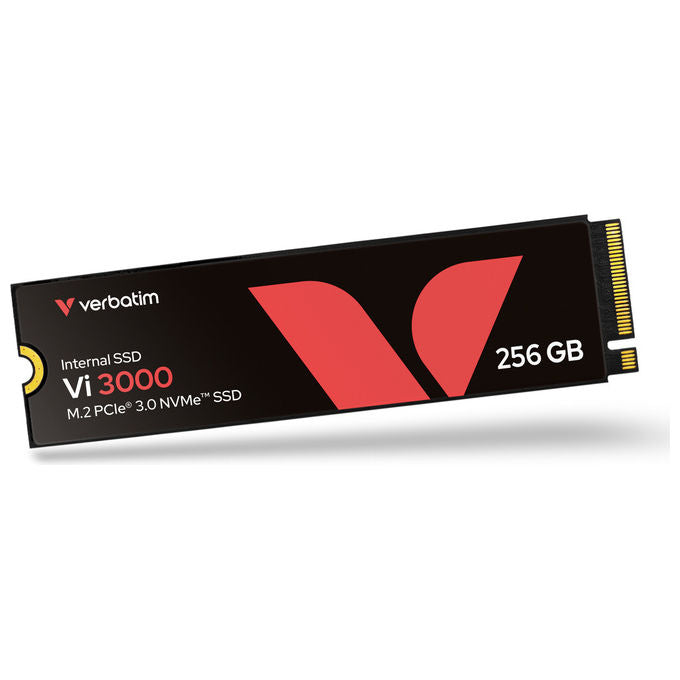 Verbatim 49373 Vi3000 SSD M.2 NVMe PCIe 3.0 256 GB Lettura 3100 MB-s Scrittura 1300 MB-s per PC e Laptop