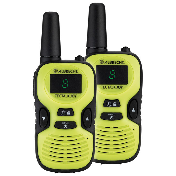 Albrecht 29644 Tectalk Joy Coppia Ricetrasmittenti PMR446 8 Canali 500 m Torcia Micro-USB colore Nero Giallo