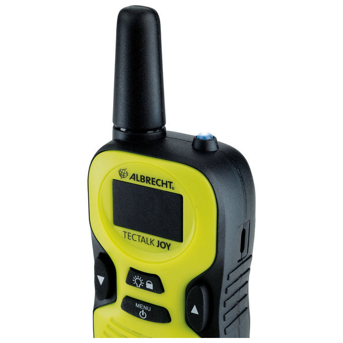 Albrecht 29644 Tectalk Joy Coppia Ricetrasmittenti PMR446 8 Canali 500 m Torcia Micro-USB colore Nero Giallo