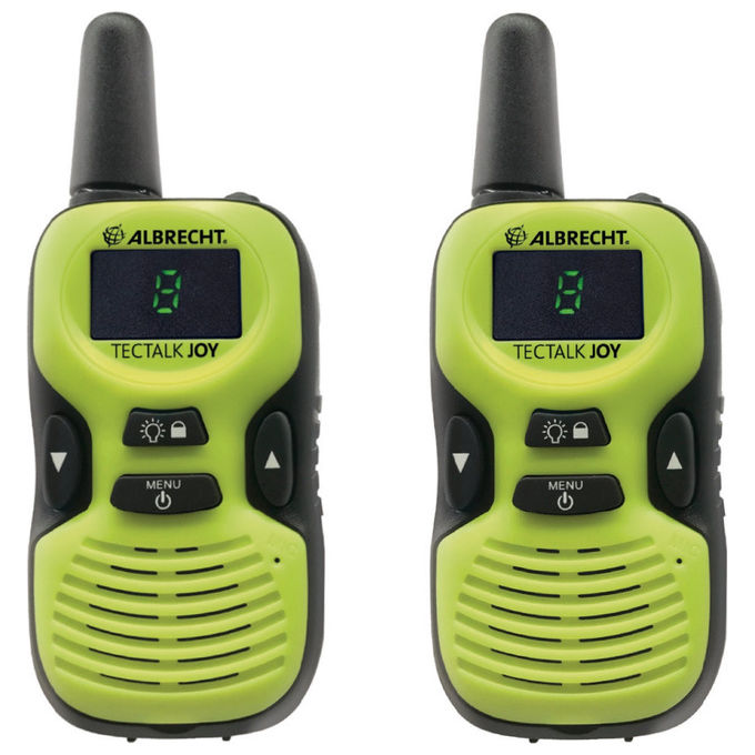 Albrecht 29644 Tectalk Joy Coppia Ricetrasmittenti PMR446 8 Canali 500 m Torcia Micro-USB colore Nero Giallo