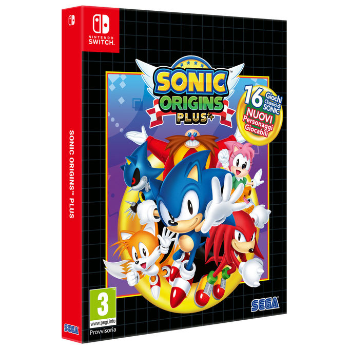 Sega 1121513 Sonic Origins Plus Videogioco Day One Edition Nintendo Switch 16 Titoli Classici Modalita' Classica e Anniversario