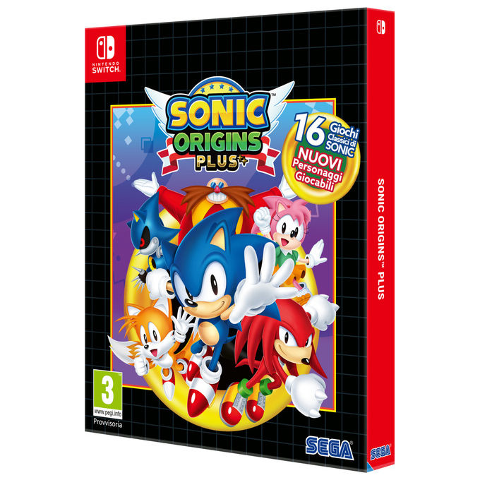Sega 1121513 Sonic Origins Plus Videogioco Day One Edition Nintendo Switch 16 Titoli Classici Modalita' Classica e Anniversario