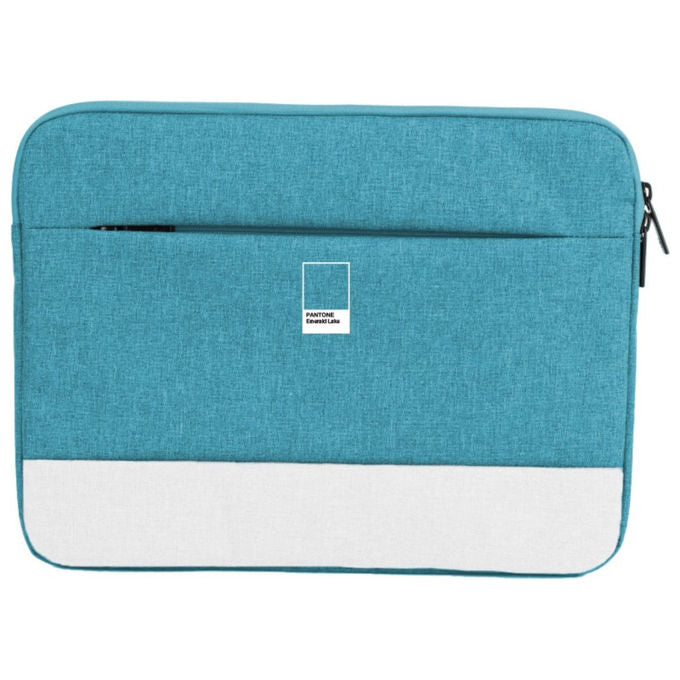 Pantone PT-BGMS001G1 Bundle Custodia Sleeve Porta PC 15.6'' e Mouse Wireless Poliestere colore Azzurro