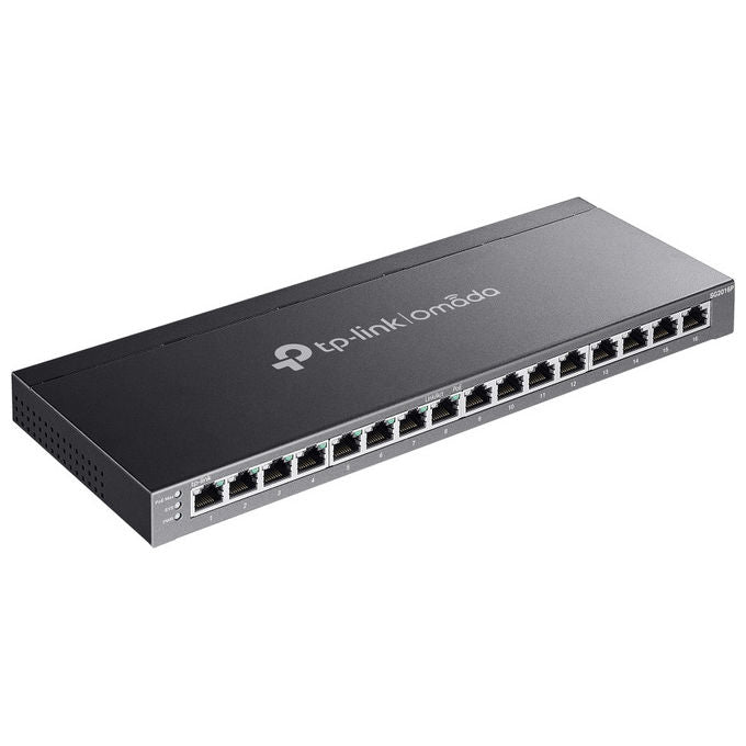 TP-Link SG2016P Omada Switch Gestito L2-L2+ 16 Porte Gigabit 8 PoE+ 120W Fanless colore Nero