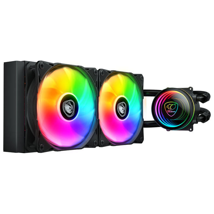 Cougar CGR-PSDELRGB-B-240 Poseidon Elite Dissipatore a Liquido AIO 240mm ARGB 2x120mm 2200 rpm 33,5 dB colore Nero