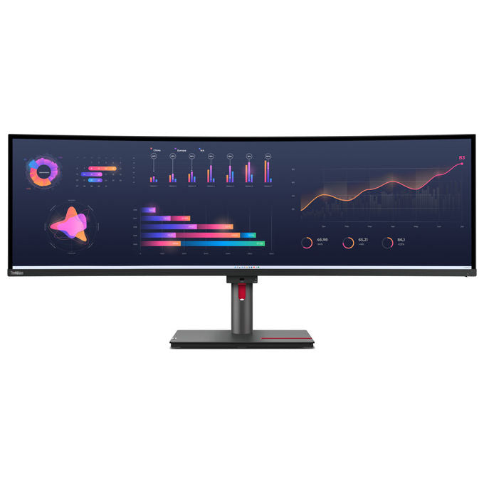 Lenovo 63DBRAT1EU ThinkVision P49w-30 Monitor PC 49'' Dual WQHD 5120x1440 IPS Curvo 32:9 Thunderbolt 4 KVM colore Nero