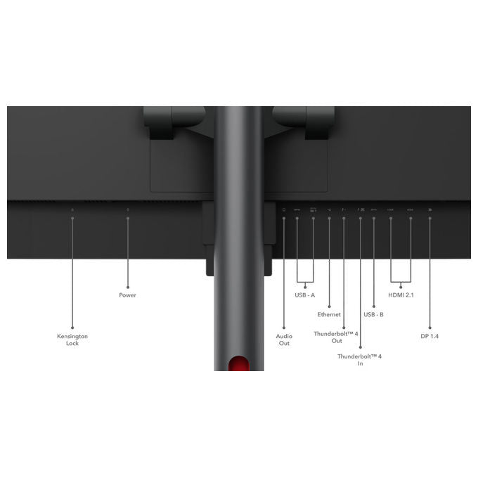 Lenovo 63DBRAT1EU ThinkVision P49w-30 Monitor PC 49'' Dual WQHD 5120x1440 IPS Curvo 32:9 Thunderbolt 4 KVM colore Nero