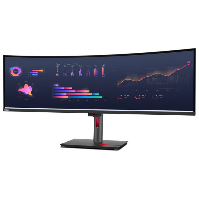 Lenovo 63DBRAT1EU ThinkVision P49w-30 Monitor PC 49'' Dual WQHD 5120x1440 IPS Curvo 32:9 Thunderbolt 4 KVM colore Nero