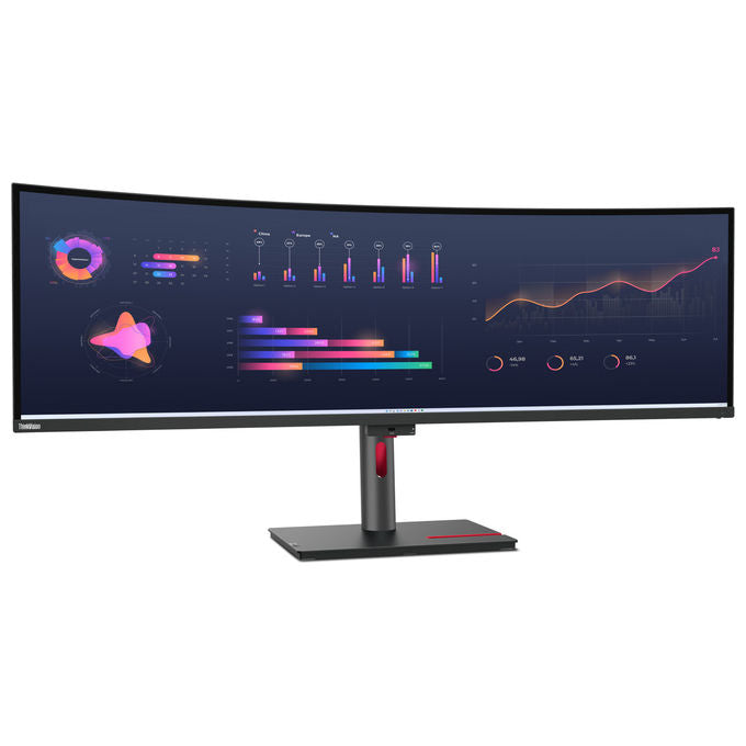 Lenovo 63DBRAT1EU ThinkVision P49w-30 Monitor PC 49'' Dual WQHD 5120x1440 IPS Curvo 32:9 Thunderbolt 4 KVM colore Nero
