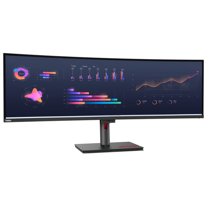 Lenovo 63DBRAT1EU ThinkVision P49w-30 Monitor PC 49'' Dual WQHD 5120x1440 IPS Curvo 32:9 Thunderbolt 4 KVM colore Nero
