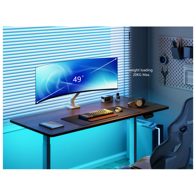 Equip 650181 Supporto Monitor da Scrivania Heavy Duty 17'' 49'' VESA 75x75 100x100 20 Kg Rotazione 360° colore Bianco