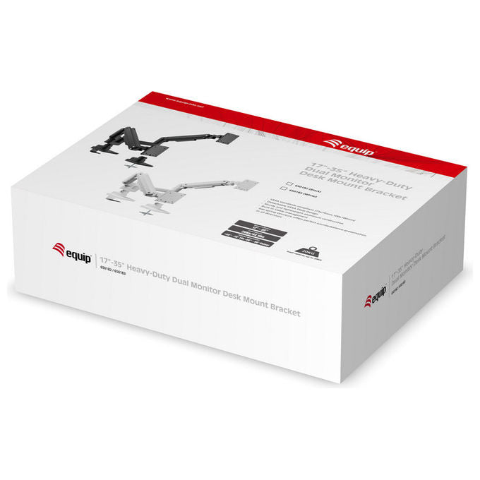 Equip 650181 Supporto Monitor da Scrivania Heavy Duty 17'' 49'' VESA 75x75 100x100 20 Kg Rotazione 360° colore Bianco