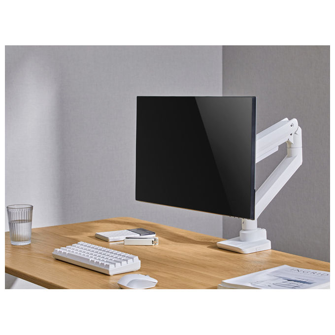 Equip 650181 Supporto Monitor da Scrivania Heavy Duty 17'' 49'' VESA 75x75 100x100 20 Kg Rotazione 360° colore Bianco