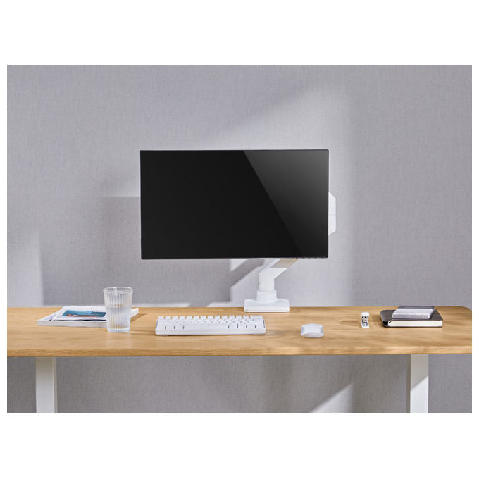 Equip 650181 Supporto Monitor da Scrivania Heavy Duty 17'' 49'' VESA 75x75 100x100 20 Kg Rotazione 360° colore Bianco