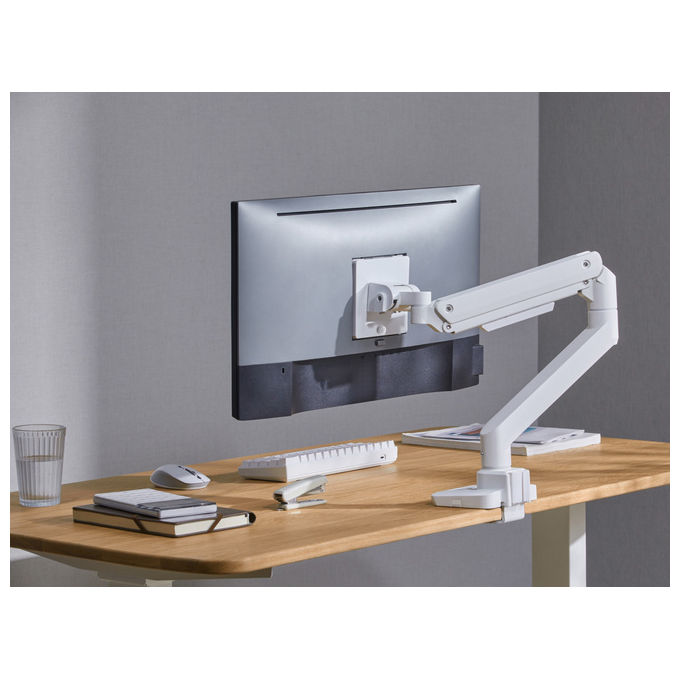 Equip 650181 Supporto Monitor da Scrivania Heavy Duty 17'' 49'' VESA 75x75 100x100 20 Kg Rotazione 360° colore Bianco