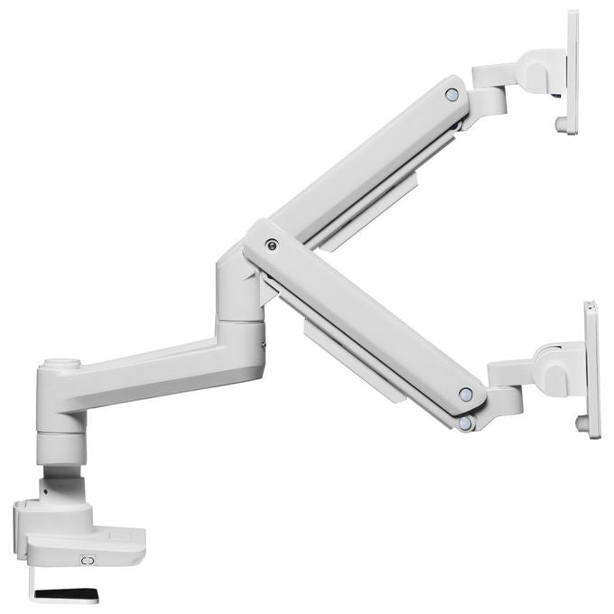 Equip 650183 Supporto da Scrivania per 2 Monitor 17'' 35'' Heavy Duty 40 Kg VESA 75x75 100x100 colore Bianco
