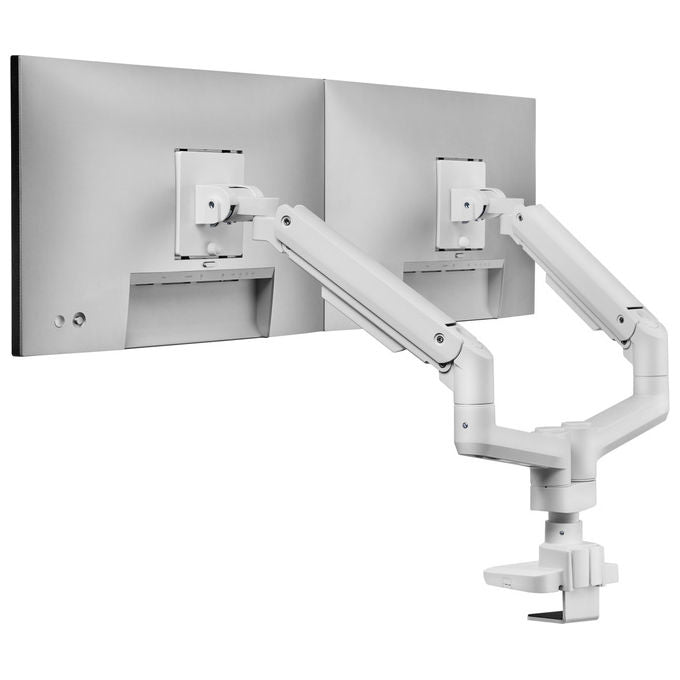 Equip 650183 Supporto da Scrivania per 2 Monitor 17'' 35'' Heavy Duty 40 Kg VESA 75x75 100x100 colore Bianco