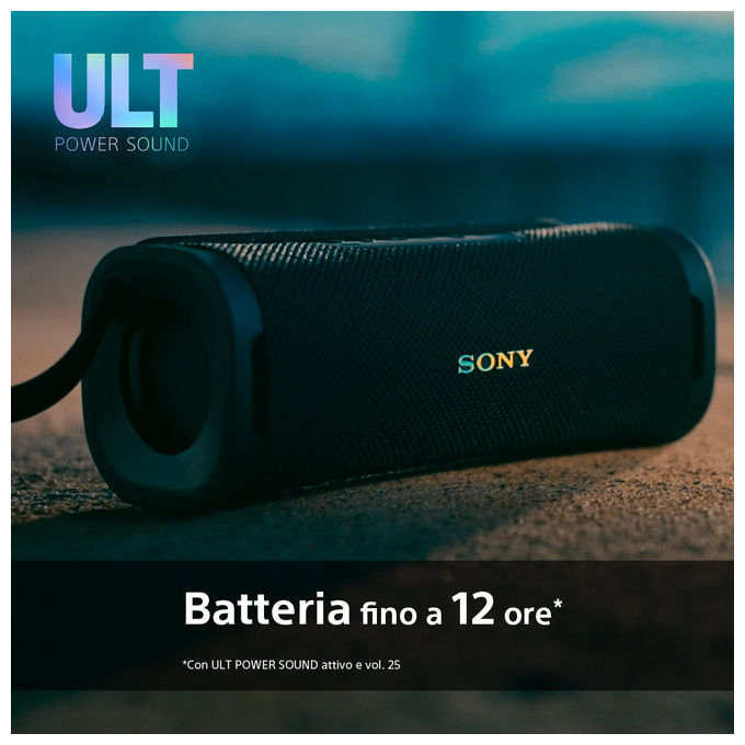 Sony SRSULT10W.CE7 ULT FIELD 1 Altoparlante Portatile Bluetooth 30 W IP67 Batteria 12 h colore Bianco