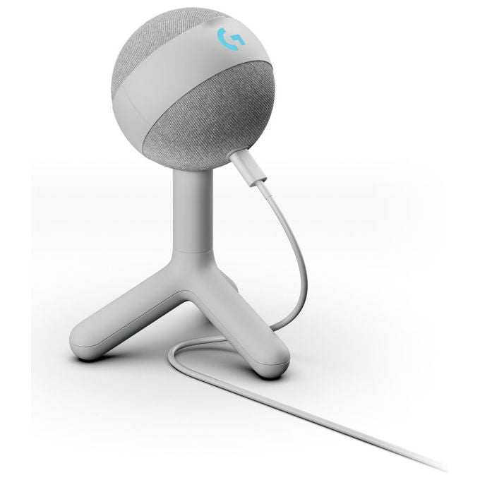 Logitech G 988-000558 Yeti Orb Microfono da tavolo USB Cardioide RGB LIGHTSYNC 48 kHz 24 bit colore Bianco