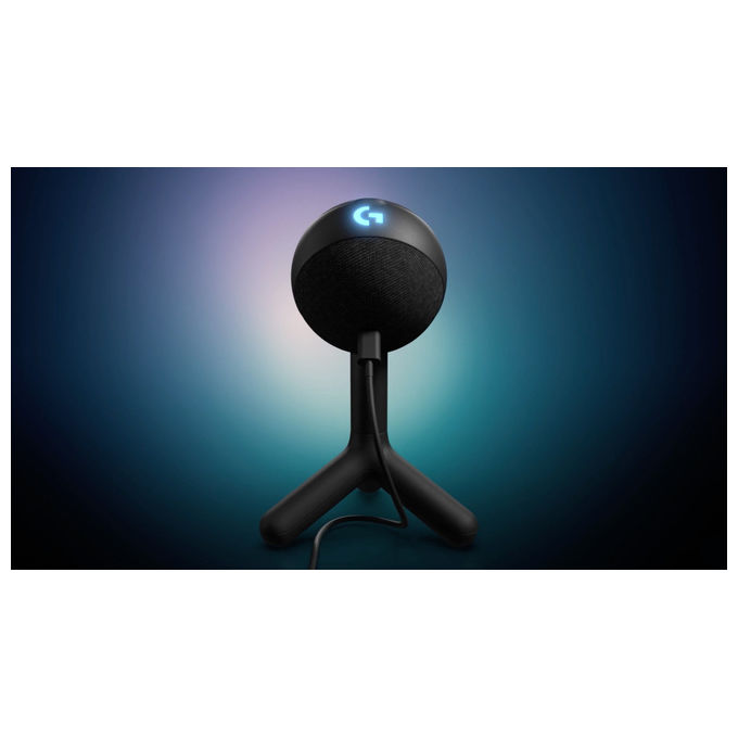 Logitech G 988-000558 Yeti Orb Microfono da tavolo USB Cardioide RGB LIGHTSYNC 48 kHz 24 bit colore Bianco