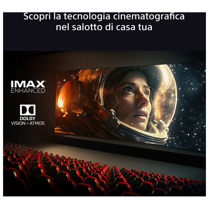 Sony K75XR70PAEP BRAVIA 7 Smart TV QLED Mini LED 75'' 4K HDR 120Hz Google TV Dolby Vision Atmos colore Nero
