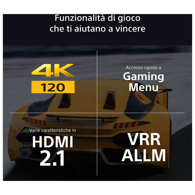 Sony K75XR70PAEP BRAVIA 7 Smart TV QLED Mini LED 75'' 4K HDR 120Hz Google TV Dolby Vision Atmos colore Nero
