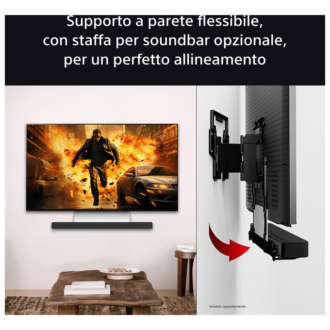 Sony K75XR70PAEP BRAVIA 7 Smart TV QLED Mini LED 75'' 4K HDR 120Hz Google TV Dolby Vision Atmos colore Nero