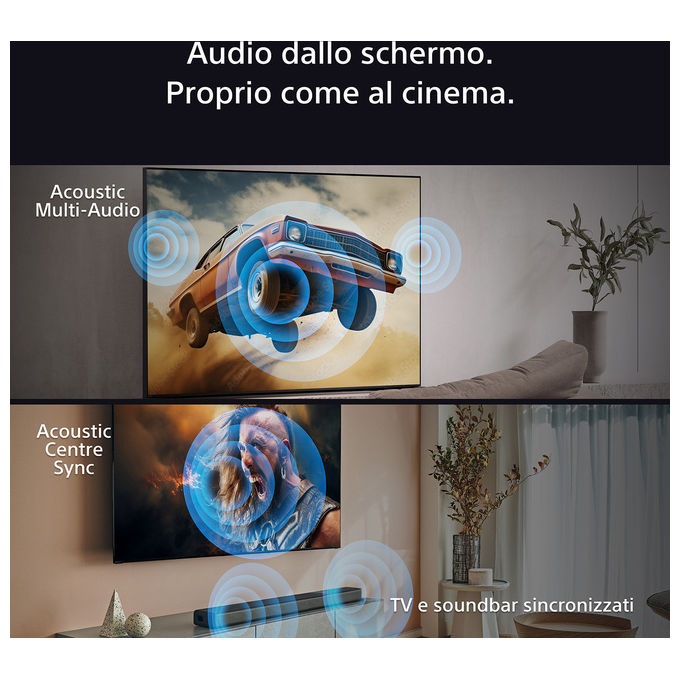 Sony K75XR70PAEP BRAVIA 7 Smart TV QLED Mini LED 75'' 4K HDR 120Hz Google TV Dolby Vision Atmos colore Nero