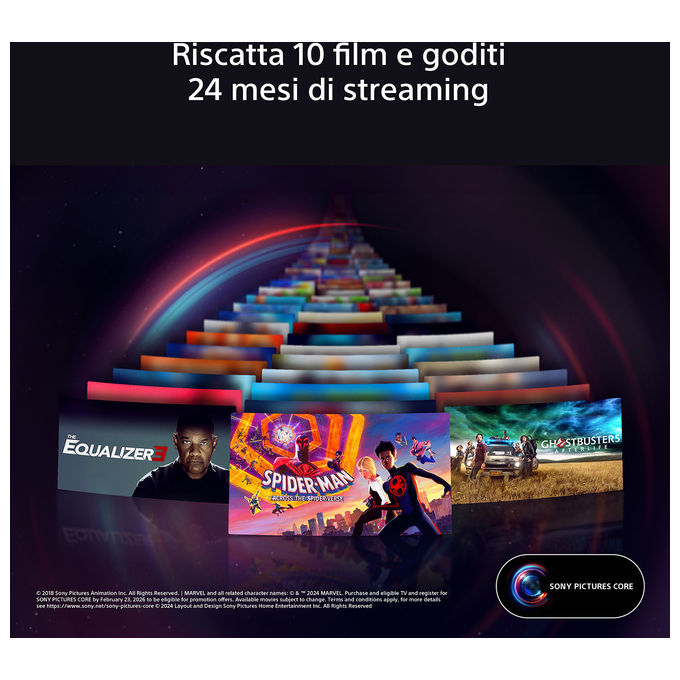 Sony K75XR70PAEP BRAVIA 7 Smart TV QLED Mini LED 75'' 4K HDR 120Hz Google TV Dolby Vision Atmos colore Nero