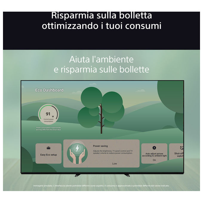 Sony K75XR70PAEP BRAVIA 7 Smart TV QLED Mini LED 75'' 4K HDR 120Hz Google TV Dolby Vision Atmos colore Nero