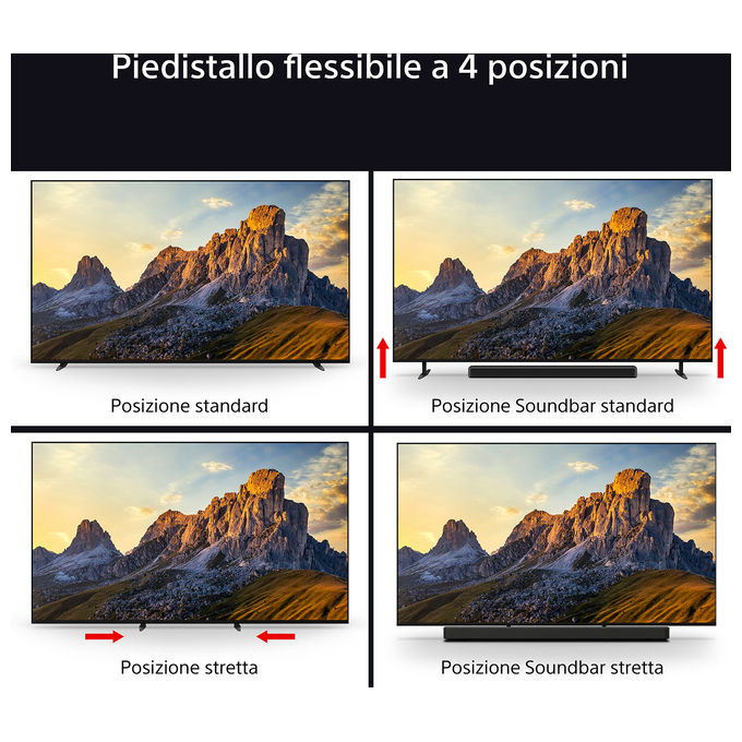 Sony K75XR70PAEP BRAVIA 7 Smart TV QLED Mini LED 75'' 4K HDR 120Hz Google TV Dolby Vision Atmos colore Nero