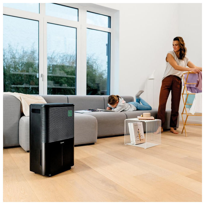 Beurer LE250 Deumidificatore 20 l-24h 60 m² 330 W funzione bucato serbatoio 4 L 55 dB colore Nero