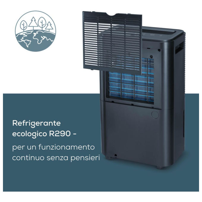 Beurer LE250 Deumidificatore 20 l-24h 60 m² 330 W funzione bucato serbatoio 4 L 55 dB colore Nero