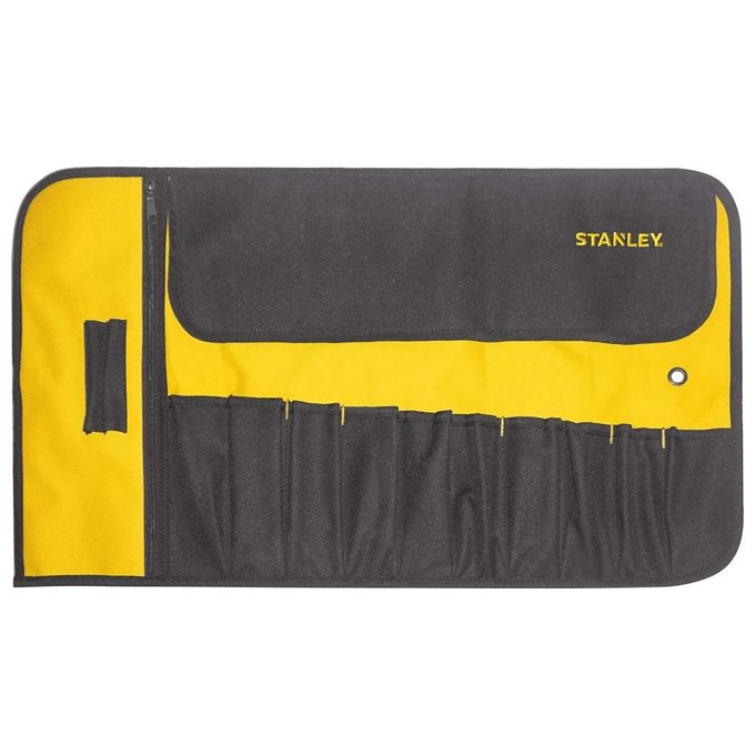 Stanley FMST1-70749 FatMax Borsa Portautensili Semirigida in Nylon 600 Denari con Base Rigida Impermeabile e Tasche Organizzative colore Nero con Dettagli Grigio e Giallo