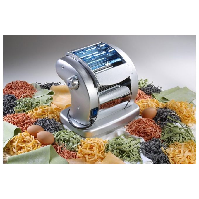 Imperia PASTA PRESTO Macchina per Pasta Elettrica 85W 3 Formati Sfoglia 150mm 6 Spessori Made in Italy colore Argento